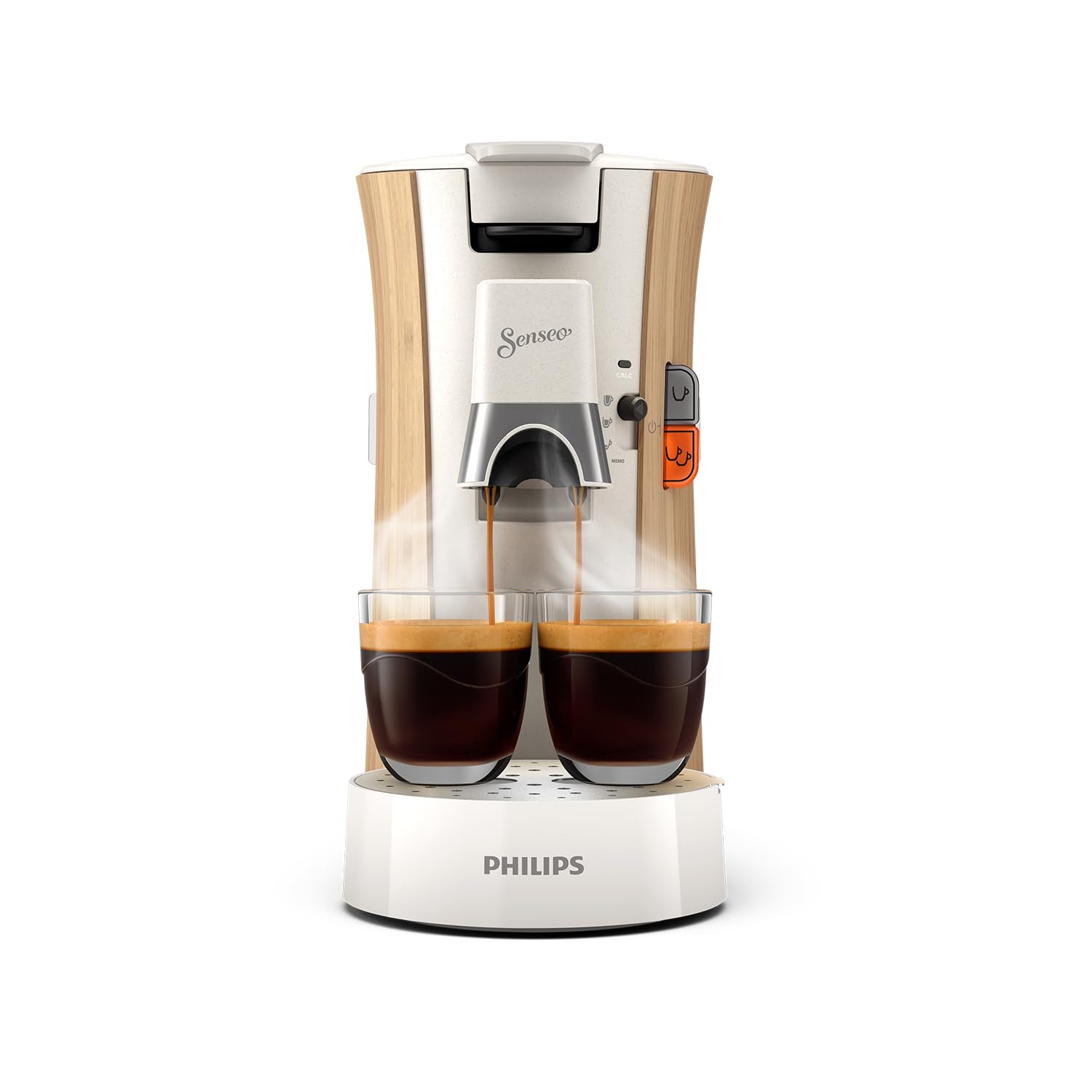 Senseo Select Machine à Café à Dosettes - Intensity Plus, Fonction Mémo, 3 Intensités, Crema Plus, Blanc soie, CSA240/06