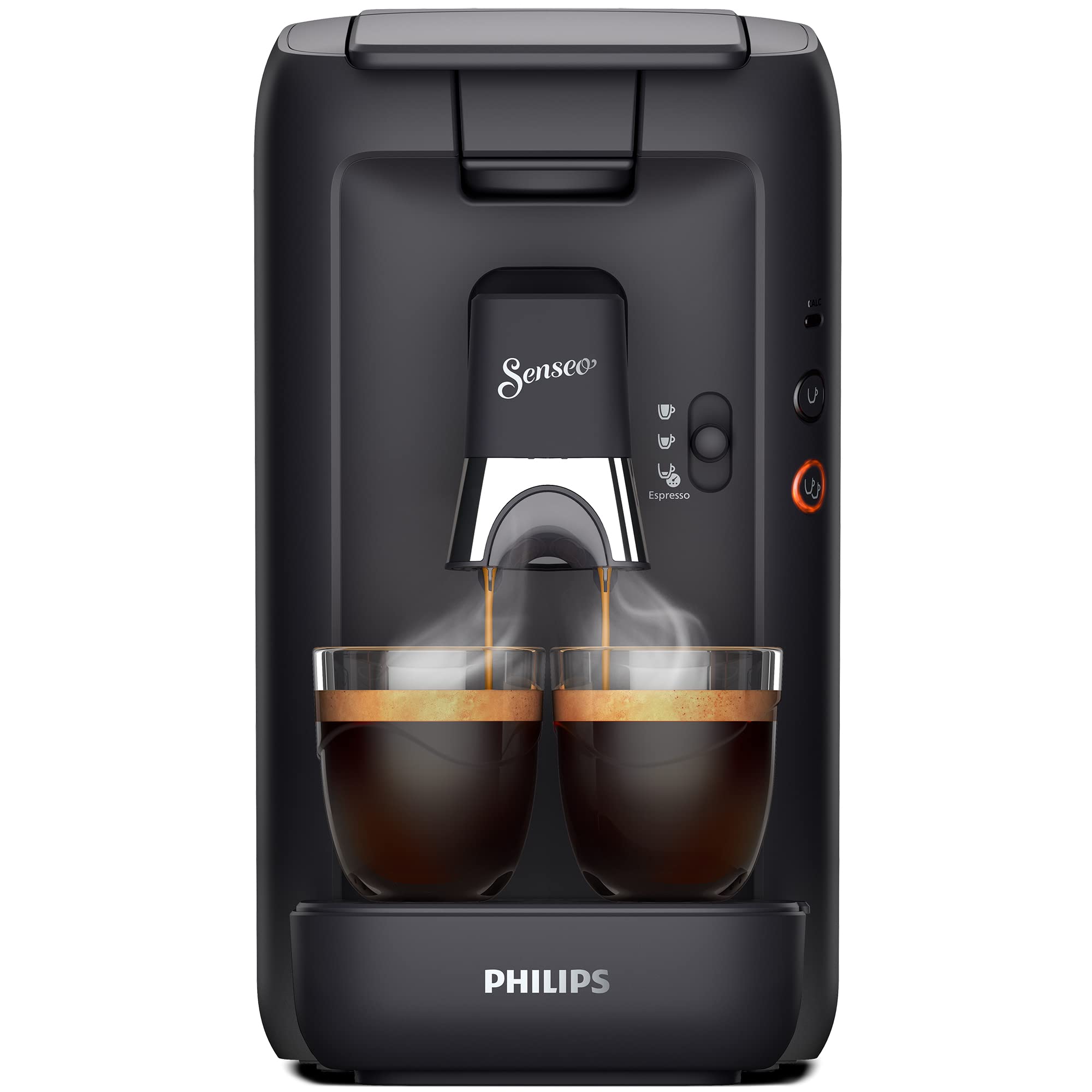 Senseo Maestro Machine à Café Dosettes avec Réservoir d'Eau de 1,2 Litre, Sélection l'Intensité du et Fonction Mémo, Noir, CSA260/61