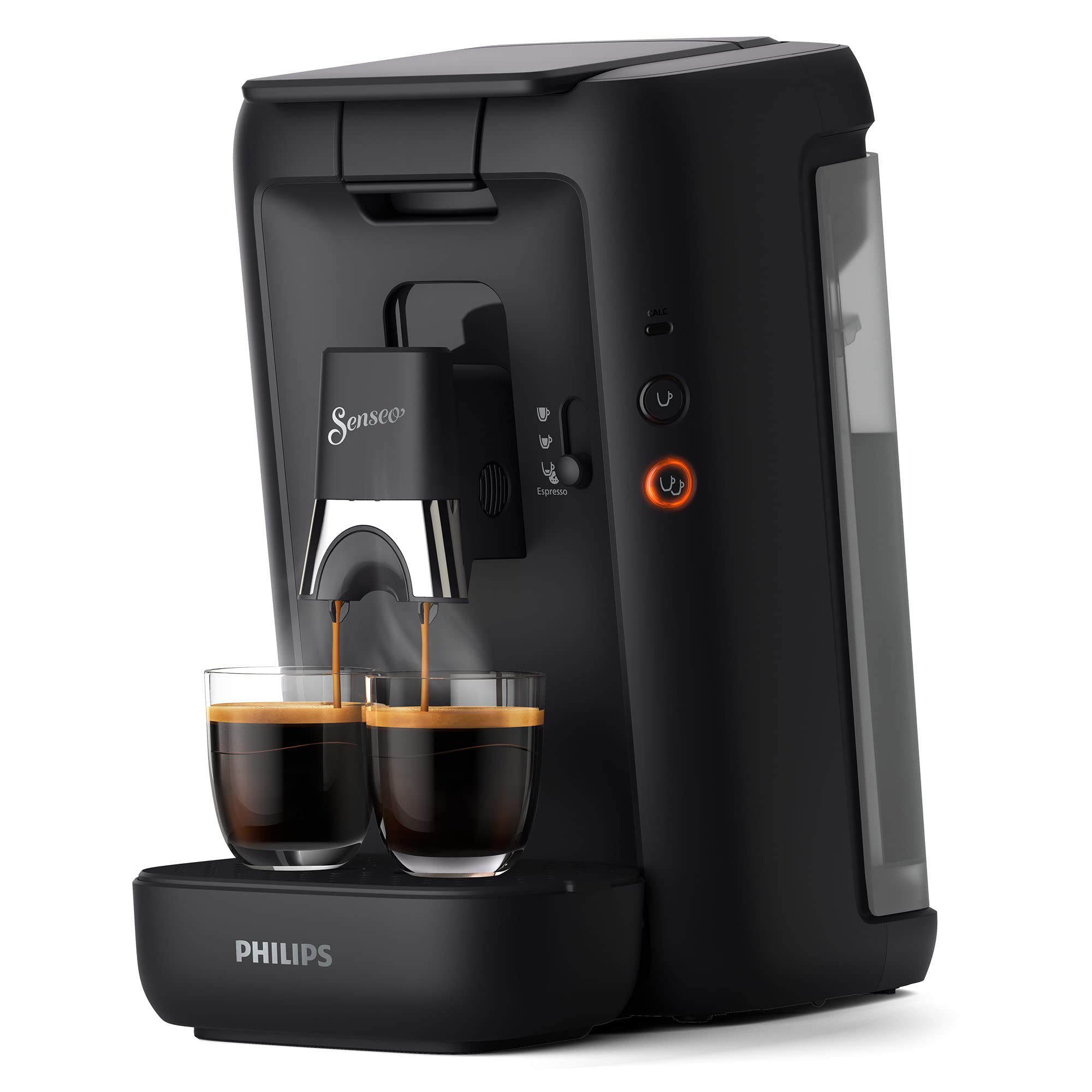 Senseo Maestro Machine à Café Dosettes avec Réservoir d'Eau de 1,2 Litre, Sélection l'Intensité du et Fonction Mémo, Noir, CSA260/61