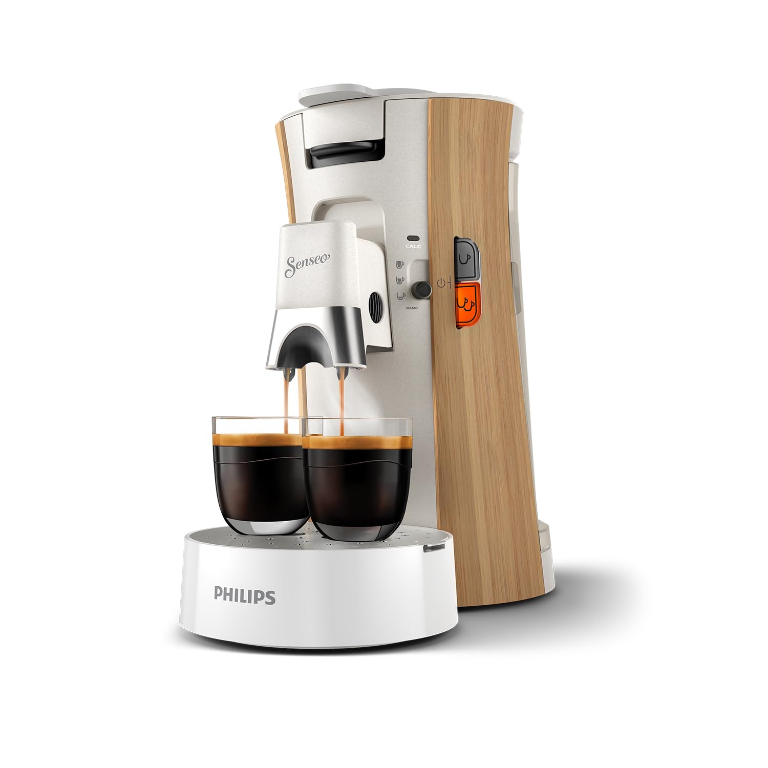 Senseo Select Machine à Café à Dosettes - Intensity Plus, Fonction Mémo, 3 Intensités, Crema Plus, Blanc soie, CSA240/06