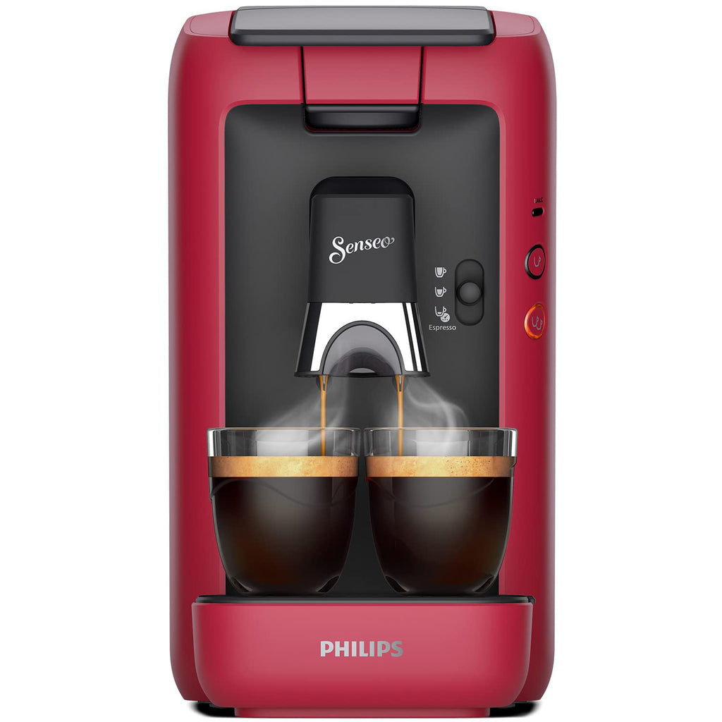 Domestic Appliances Senseo Maestro Machine à Café Dosettes avec Réservoir d'Eau de 1,2 Litre, Rouge, &nbsp;CSA260/91