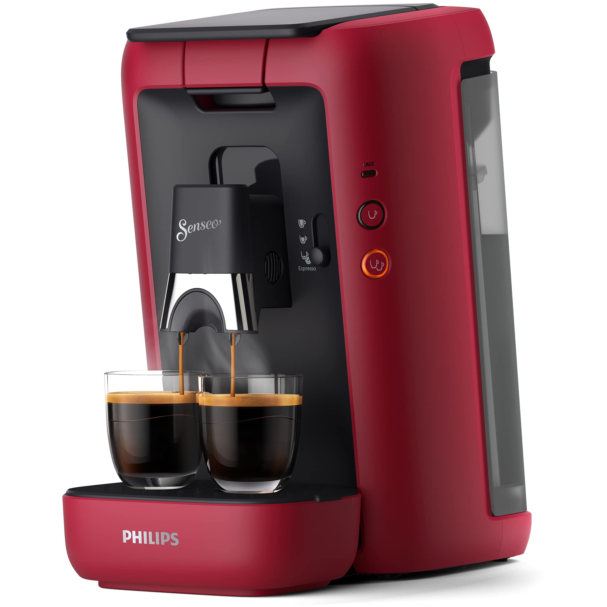 Domestic Appliances Senseo Maestro Machine à Café Dosettes avec Réservoir d'Eau de 1,2 Litre, Rouge, &nbsp;CSA260/91