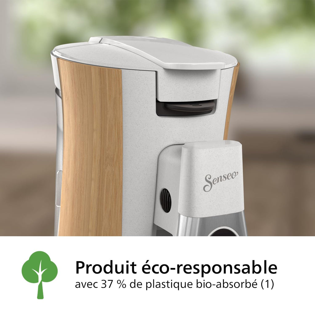 Senseo Select Machine à Café à Dosettes - Intensity Plus, Fonction Mémo, 3 Intensités, Crema Plus, Blanc soie, CSA240/06