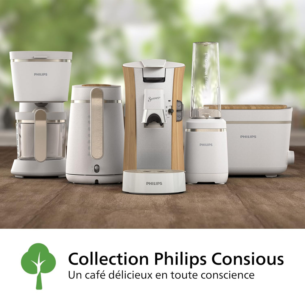 Senseo Select Machine à Café à Dosettes - Intensity Plus, Fonction Mémo, 3 Intensités, Crema Plus, Blanc soie, CSA240/06