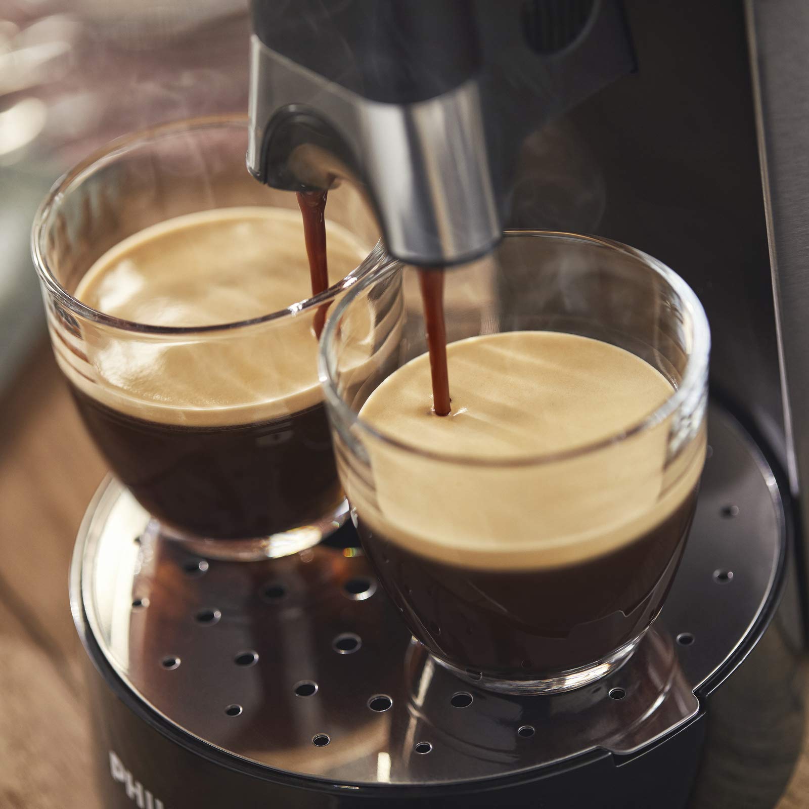 Machine à Café Dosettes – SENSEO Select Eco – Intensity Plus – Crema Plus – Function Memo - Acier Brossé (CSA250/10)