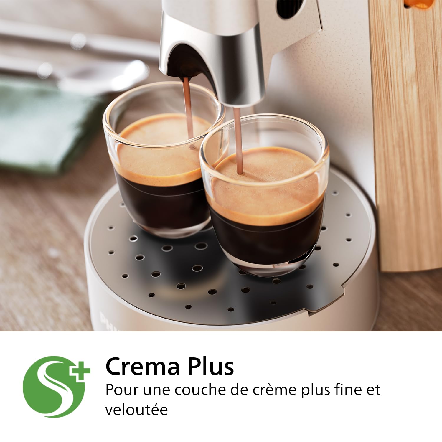 Senseo Select Machine à Café à Dosettes - Intensity Plus, Fonction Mémo, 3 Intensités, Crema Plus, Blanc soie, CSA240/06