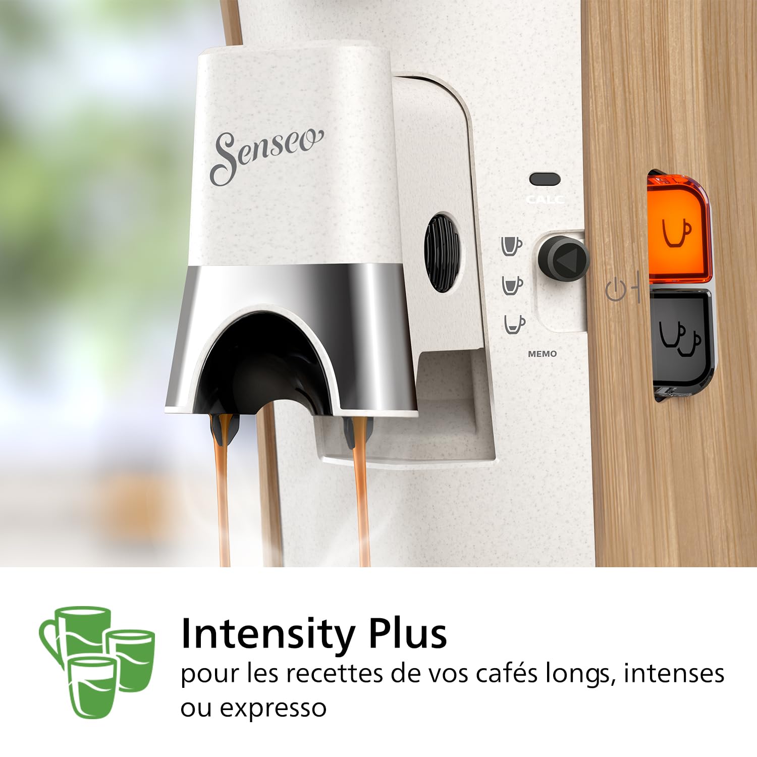 Senseo Select Machine à Café à Dosettes - Intensity Plus, Fonction Mémo, 3 Intensités, Crema Plus, Blanc soie, CSA240/06