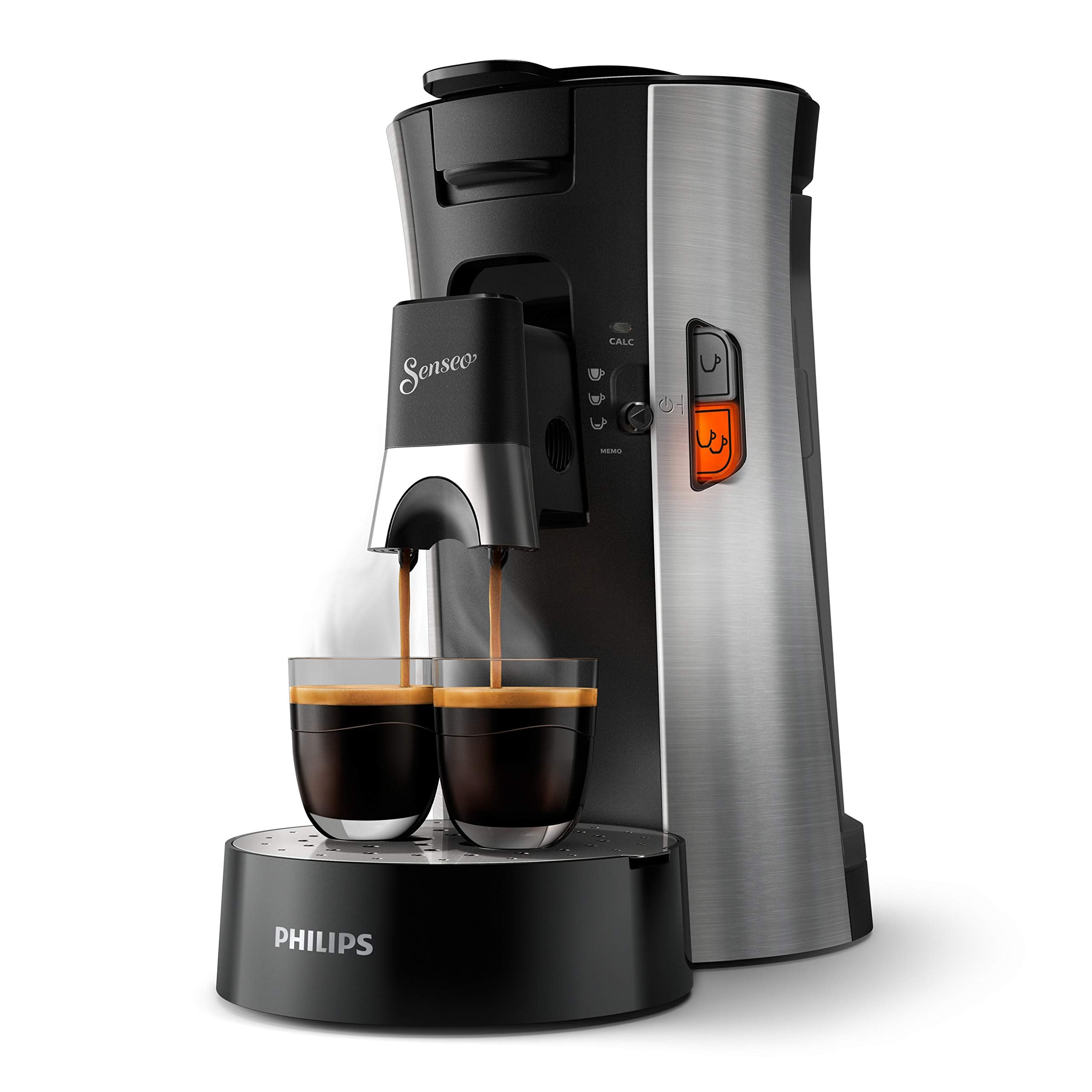 Machine à Café Dosettes – SENSEO Select Eco – Intensity Plus – Crema Plus – Function Memo - Acier Brossé (CSA250/10)