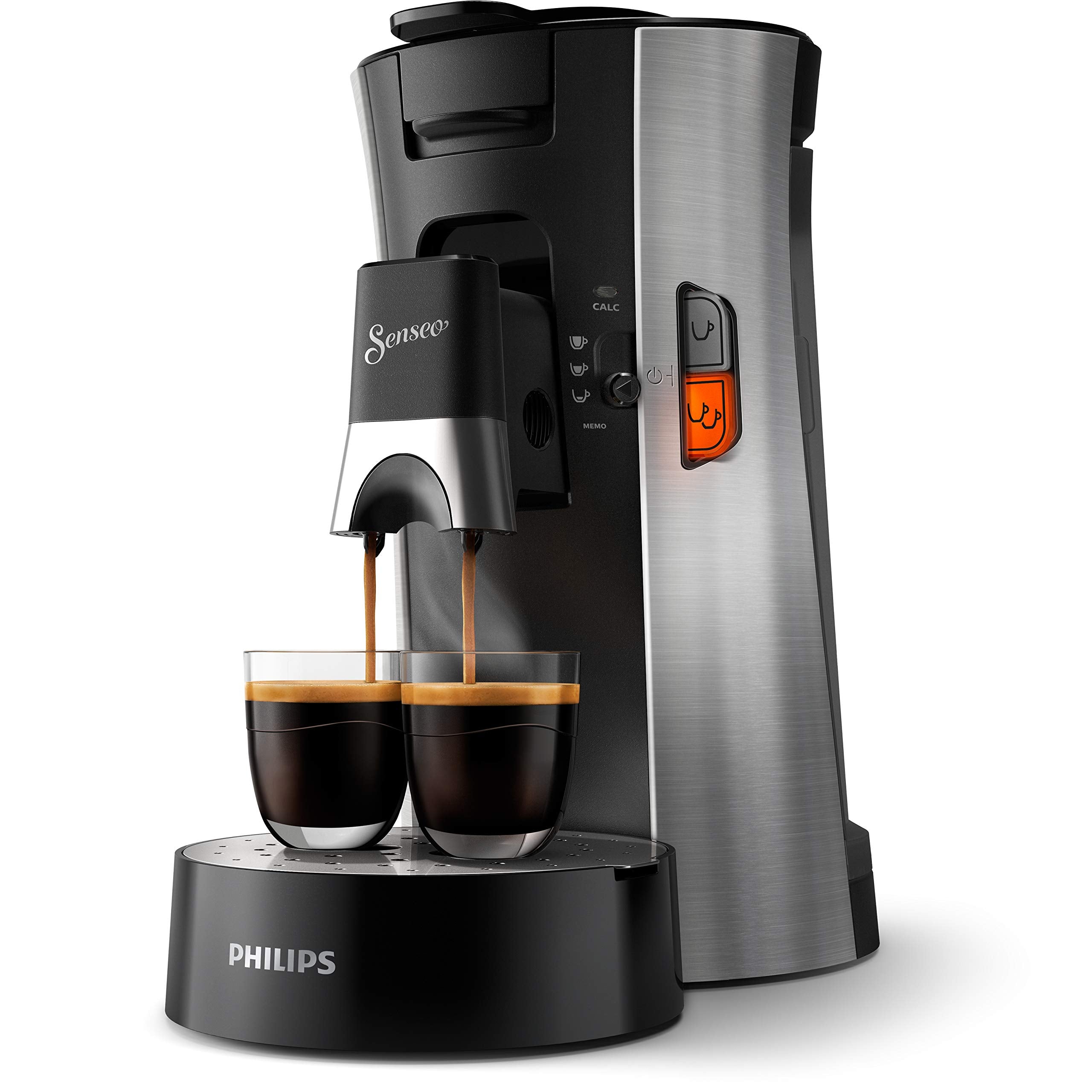 SENSEO Select Machine à café à dosettes, Intensity Plus Crema Plus, Sauge, Une ou deux tasses à la fois, CSA250/11, Metal